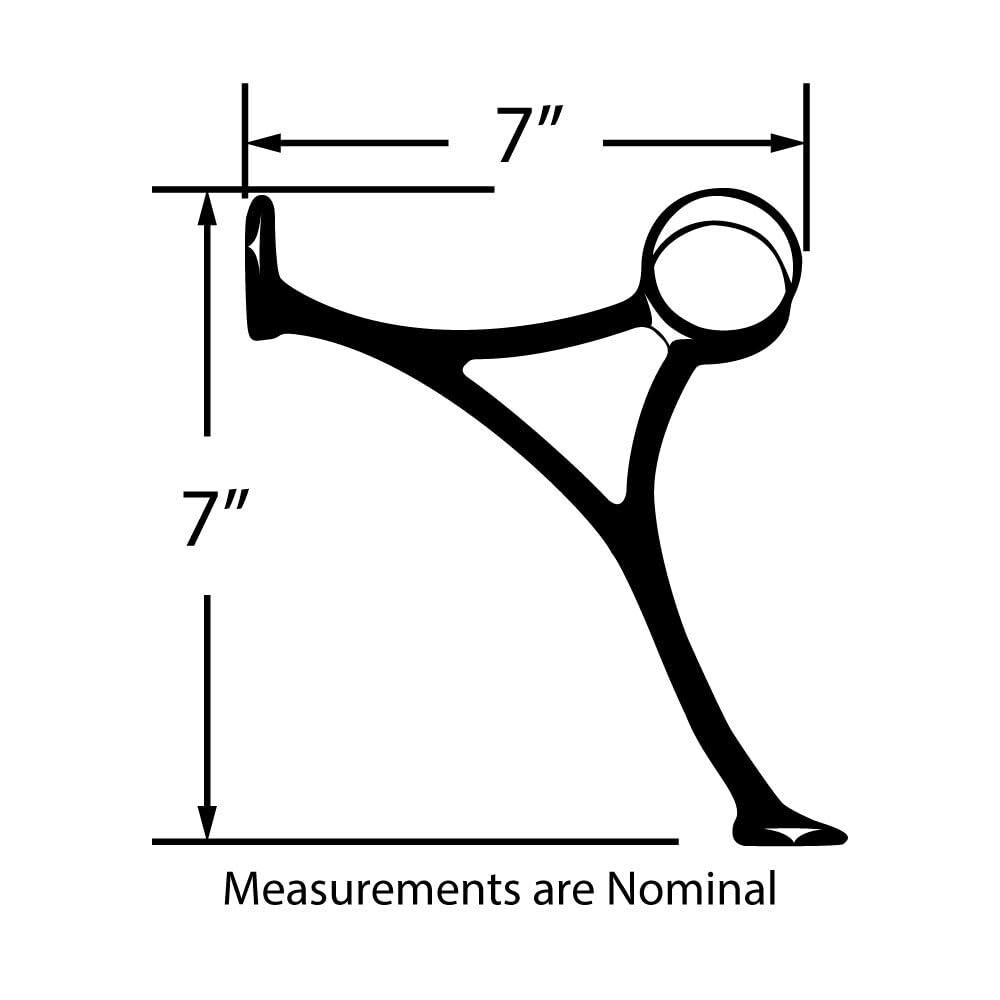 Outwater 4ft Bar Foot Rail Kit Complete Undercounter Mount Hardware and Tubing