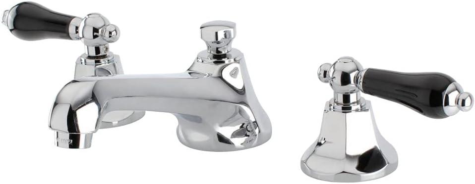 Kingston Brass Duchess Two-Handle 3-Hole Deck Mount Widespread Bathroom Faucet with Brass Pop-Up Drain