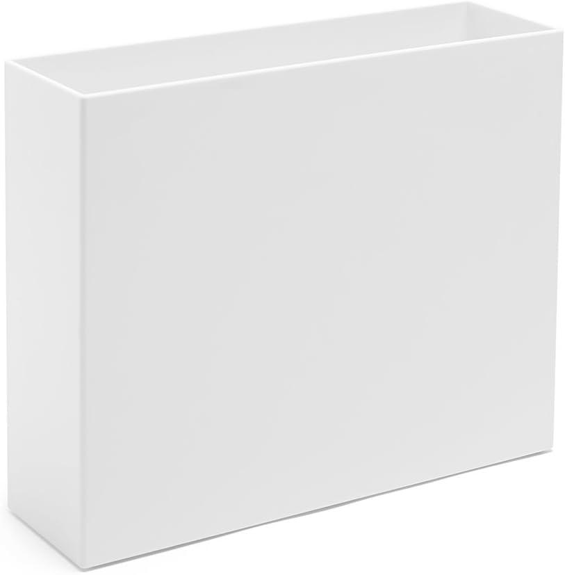 White Lacquer Hanging File Organizer with Open Top