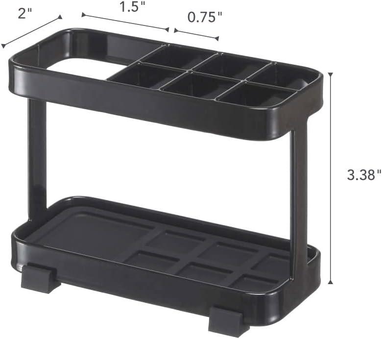 Yamazaki Home Tower Yamazaki Home Toothbrush And Toothpaste Holder For Bathroom Countertop, Steel, Water Resistant