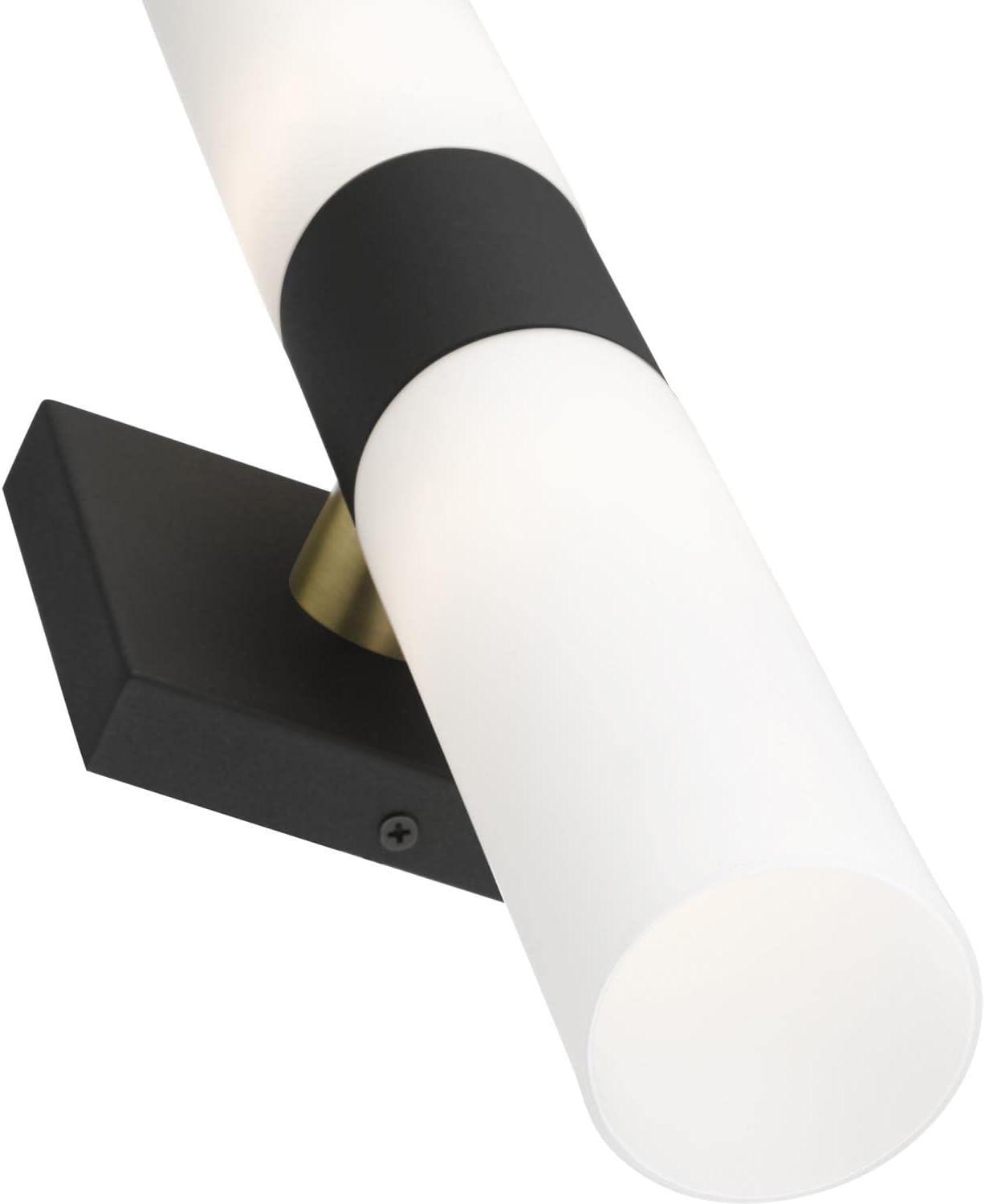 Livex Lighting Aero 2-Light Twist Lock Metal ADA Vanity Sconce in Textured Black