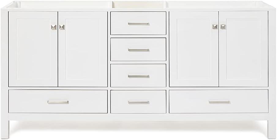 Ariel A073d-Bc Cambridge 72" Double Free Standing Vanity Cabinet Only - White