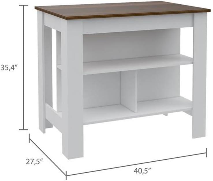 TUHOME Cala Kitchen Island  Engineered Wood Kitchen Islands in  Multi-color