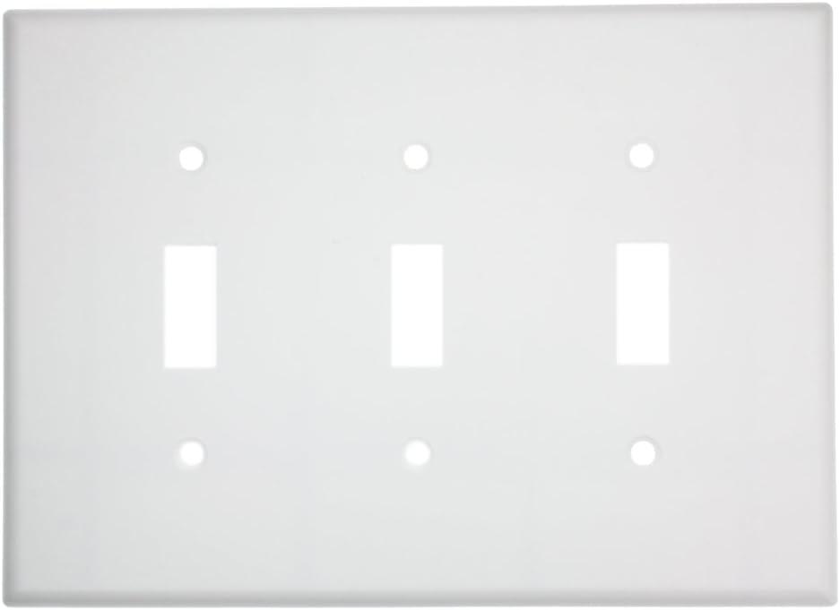 White Midway 3-Gang Toggle Plastic Wall Plate