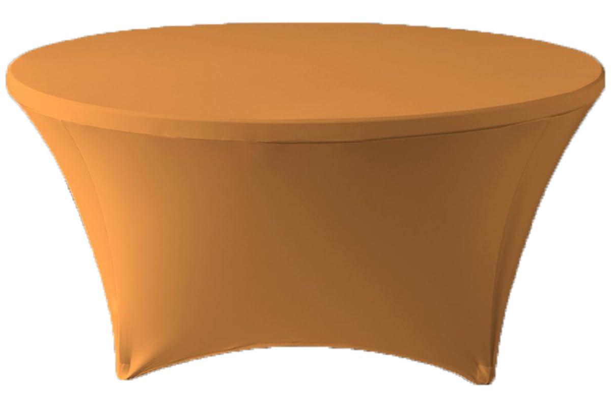 Gowinex Burgundy 5 ft. 60 inch Round Spandex Tablecloth Fitted Table Cover