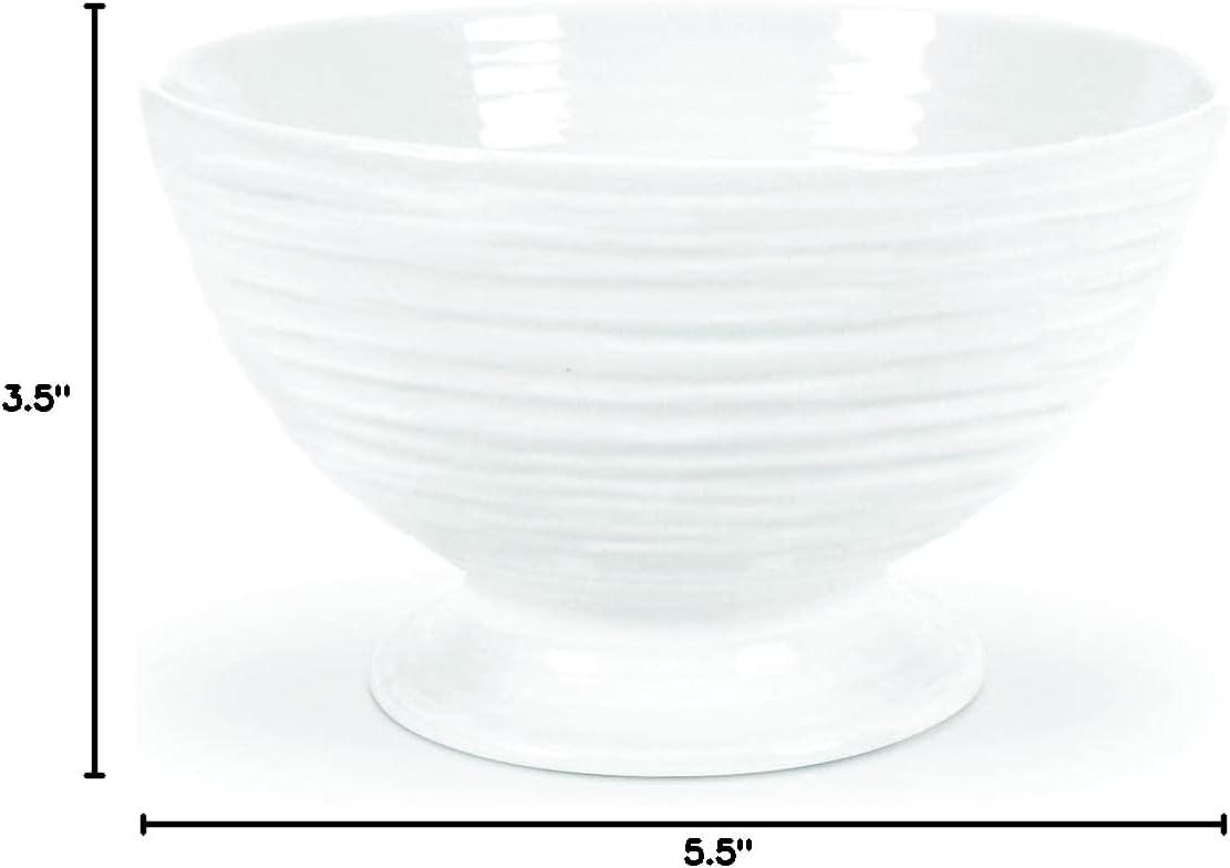 Portmeirion Sophie Conran White Footed Bowl - 5.5 Inch