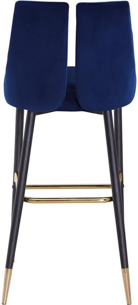 Meridian Furniture Sleek Navy Velvet Stool (Set of 2)