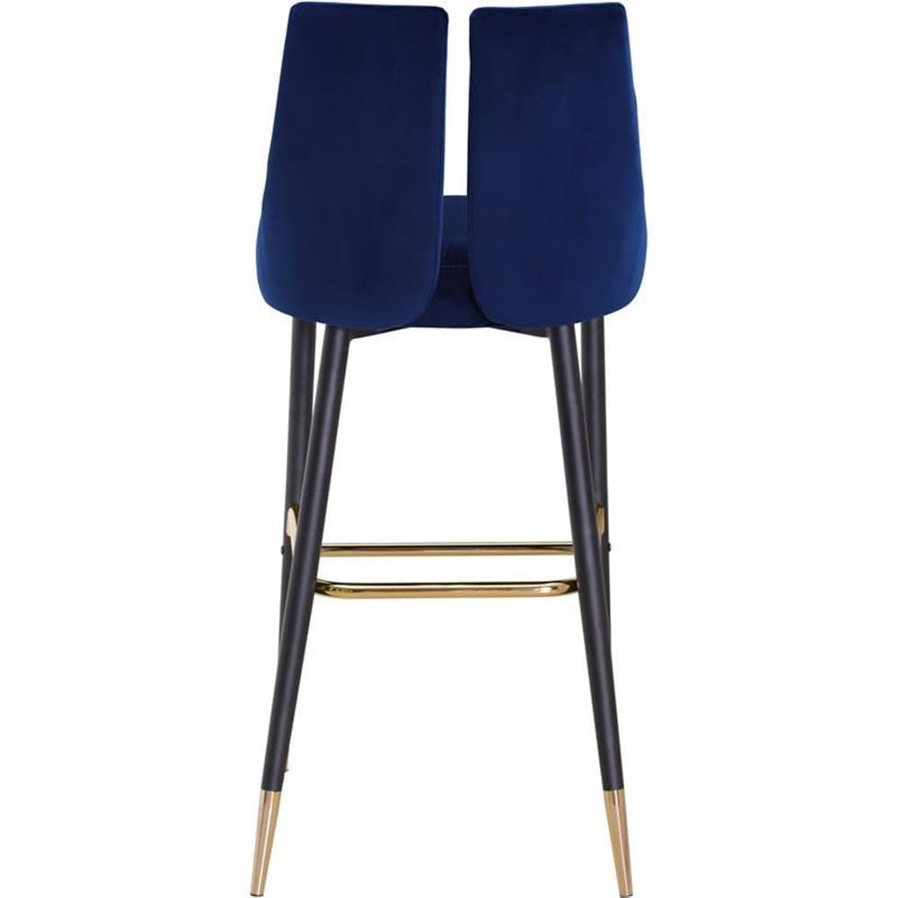 Meridian Furniture Sleek Navy Velvet Stool (Set of 2)