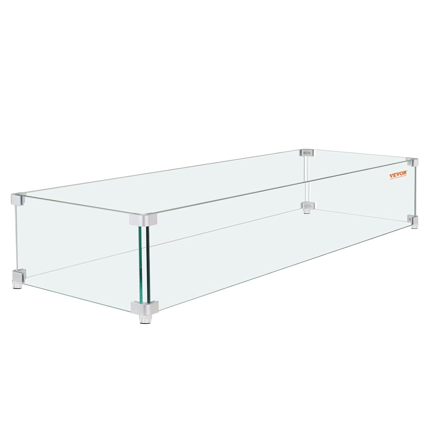 VEVOR Tempered Glass Fire Pit Accessory (Set of 4)