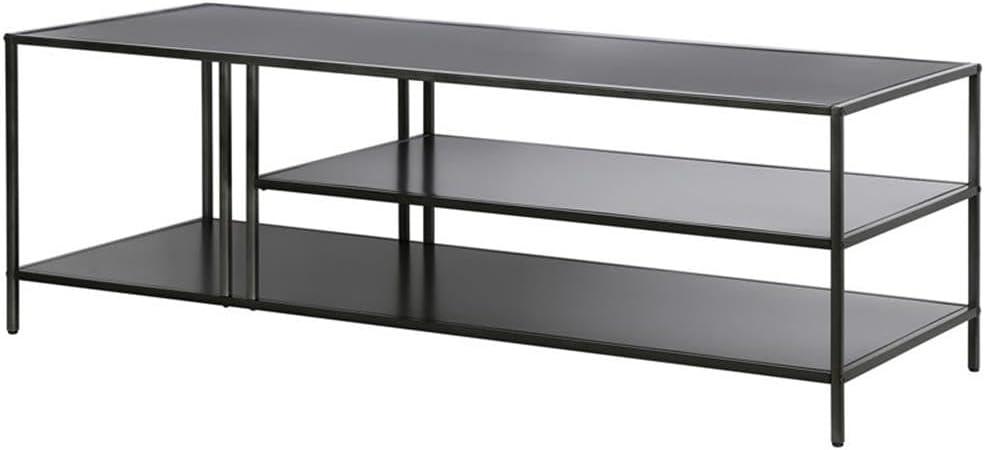 Evelyn&Zoe Cortland 48" Wide Rectangular Coffee Table in Gunmetal Gray