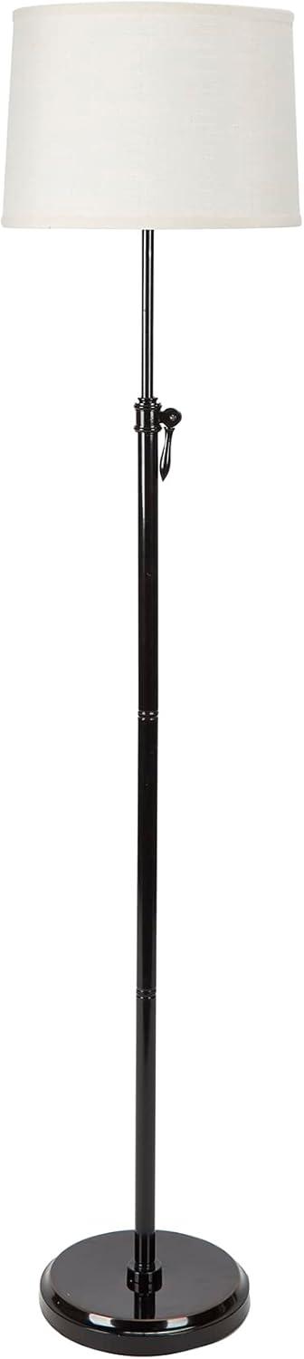 Adjustable Height Bronze Steel Floor Lamp with 3-Way Switch