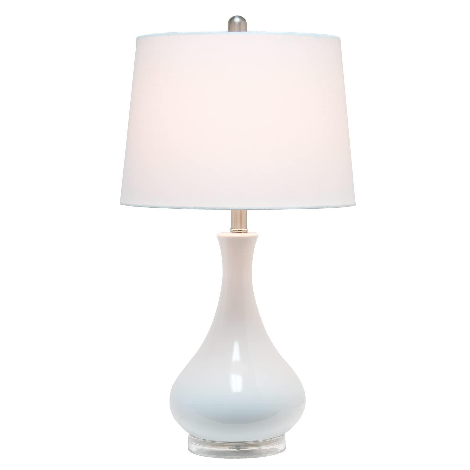 Ceramic Tear Drop Shaped Table Lamp, Gray
