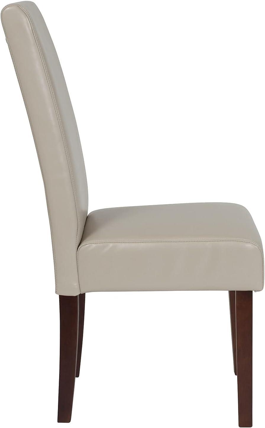 Flash Furniture Greenwich Series Upholstered Panel Back Mid-Century Parsons Dining Chairs