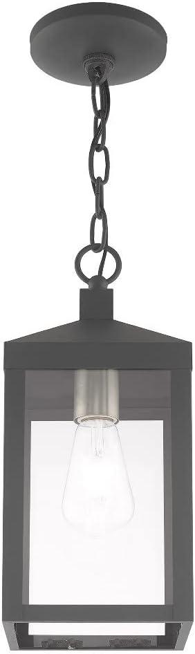 Livex Lighting - Nyack - 1 Light Outdoor Pendant Lantern in Mid Century Modern