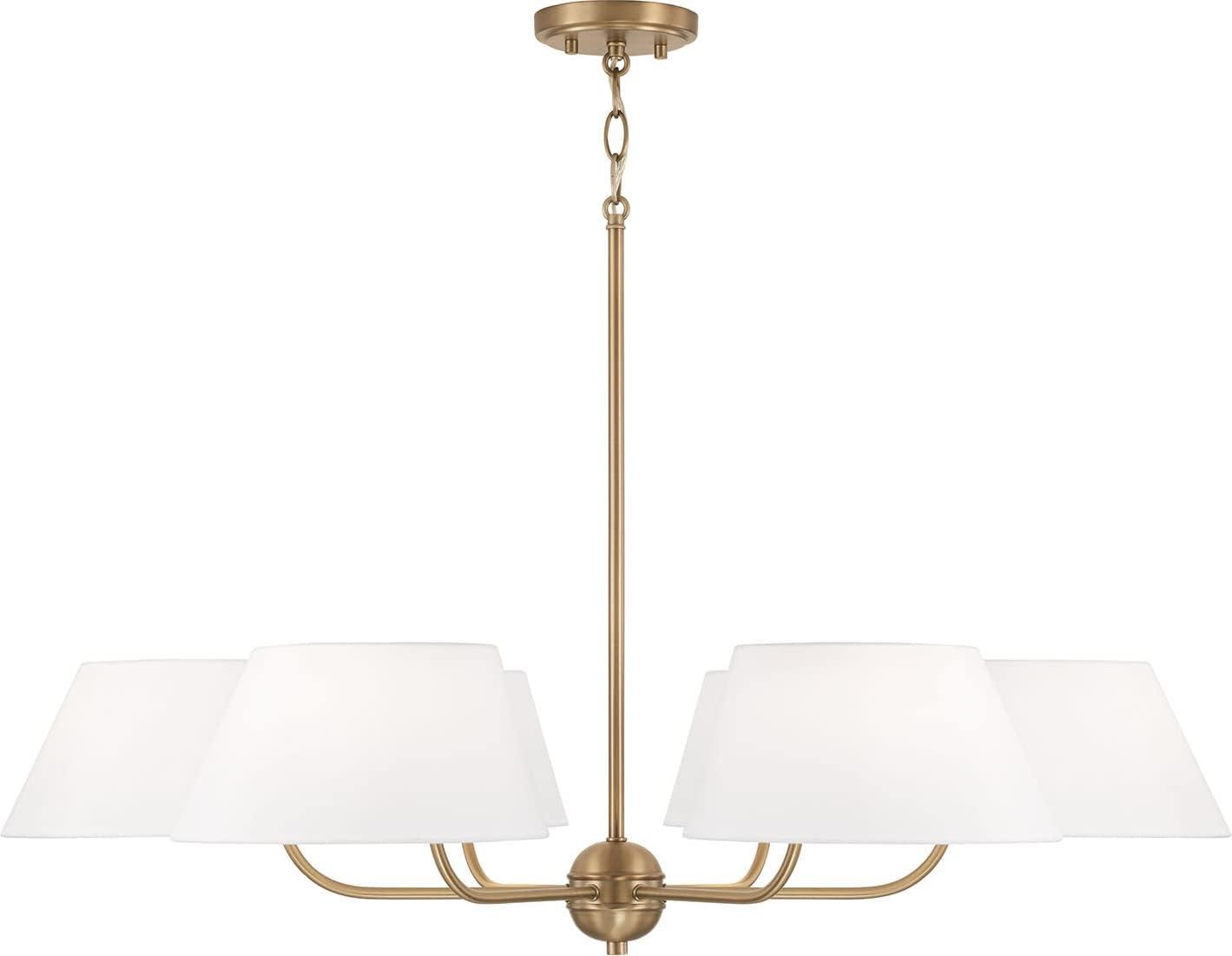 Capital Lighting Welsley 6 - Light Chandelier in  Aged Brass