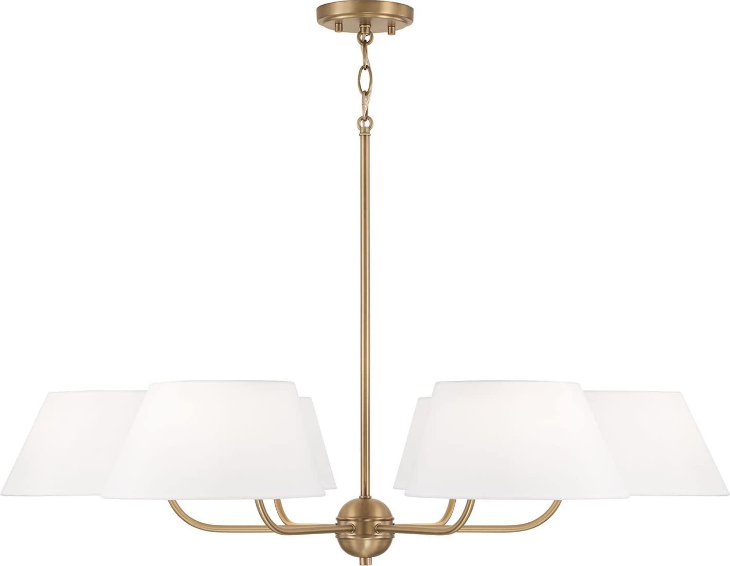 Capital Lighting Welsley 6 - Light Chandelier in  Aged Brass