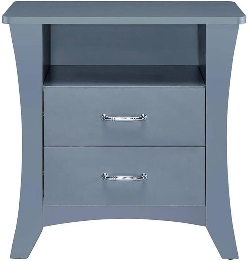 24" Colt Accent Table Gray Finish - Acme Furniture: Wood Frame, Rectangle Shape, Lower Shelf Storage