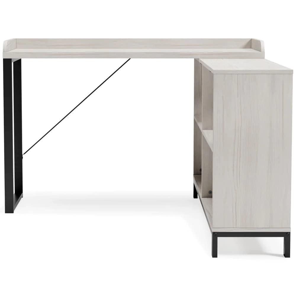 Signature Design by Ashley Contemporary Yarlow Home Office L-Desk, Black