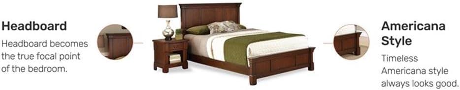 Homestyles Aspen Wood Queen Headboard in Brown