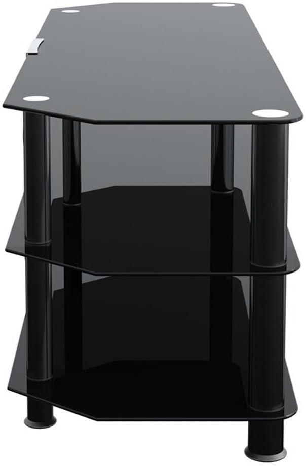 AVF Transitional Steel and Glass TV Stand for 39" to 60" TVs in Black