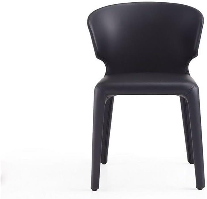 Set of 2 Conrad Faux Leather Dining Chairs Saddle - Manhattan Comfort: Mid-Century Modern, Metal Frame, Cushioned