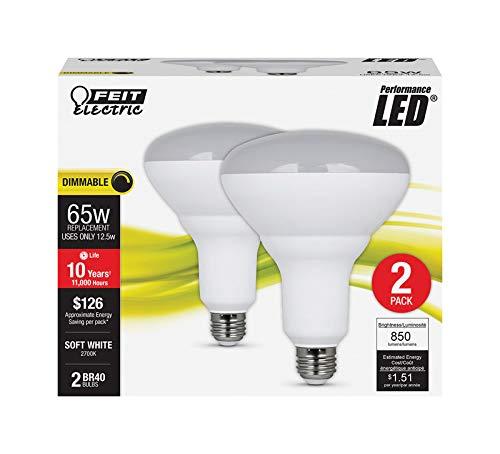 Feit Electric Performance BR40 E26 (Medium) LED Bulb Soft White 65 Watt Equivalence 2 pk