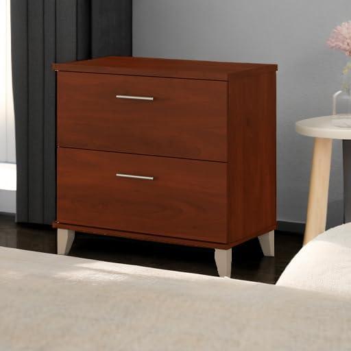 Bush Furniture Somerset Lateral File Cabinet, 2 Drawer, Hansen Cherry