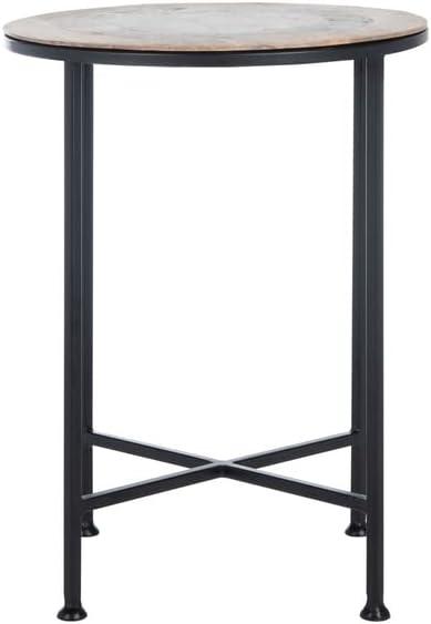 Lumi Agate Accent Table - Multi Color Black Agate/Natural/Black Legs - Safavieh.