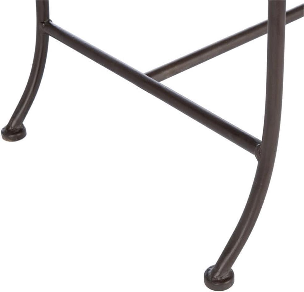 Adina Wrought Iron 51.25 Inch W Outdoor Garden Bench  - Safavieh