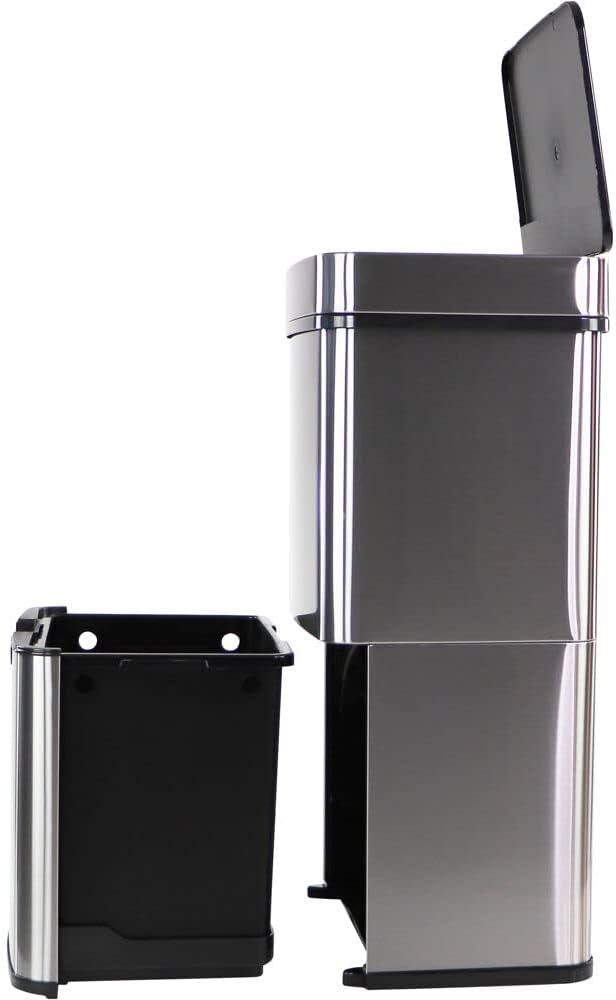 Steel Motion Sensor Trash Can - 16.4 Gallons