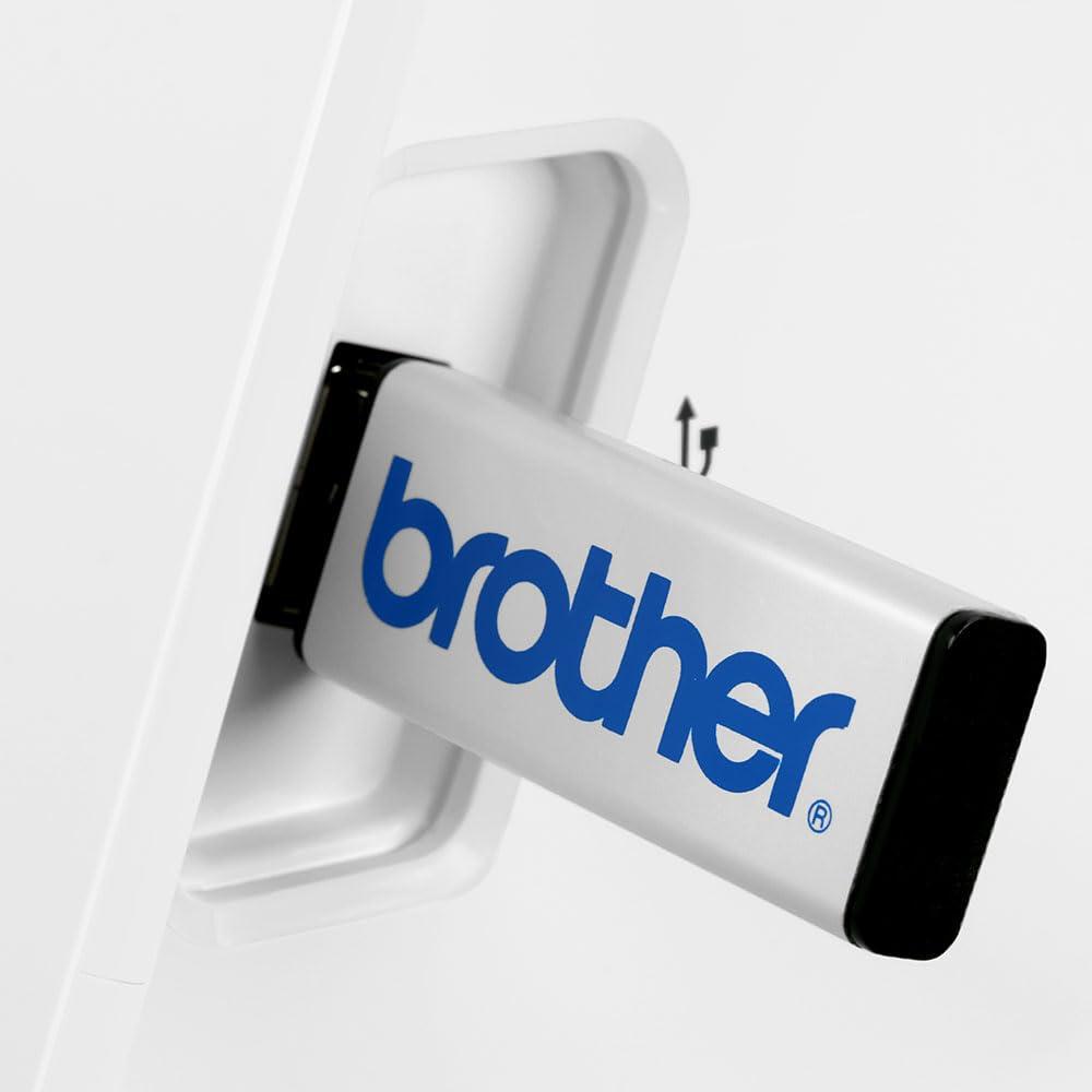 Brother NQ3550W Sewing & Embroidery Machine, 6" x 10" Field Size, 291 Stitches, Includes BES Lettering Software + Brother Magnetic SAMF180 Hoop + Mr. Vac & Mrs. Sew - Embroidery + Sewing Videos