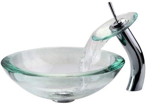 KRAUS 34 mm Thick Glass Vessel Sink in Clear