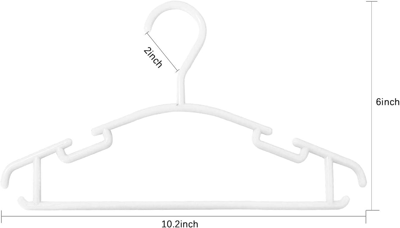 Baby Hangers 100 Pack Kids Hangers Plastic Baby Hangers for Closet Children Hangers Infant Hangers Toddler Hangers Small Hangers