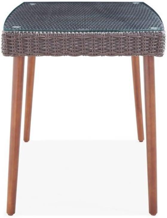 All-Weather Wicker Athens Outdoor Cocktail Table Brown - Alaterre Furniture