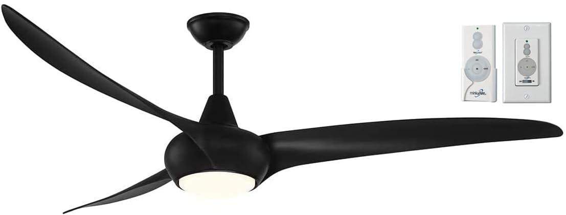 65" Minka Aire Modern Indoor Ceiling Fan LED Light Remote Control Coal for Living Room Kitchen Bedroom Family Dining House Office