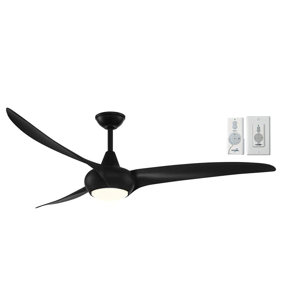 65" Minka Aire Modern Indoor Ceiling Fan LED Light Remote Control Coal for Living Room Kitchen Bedroom Family Dining House Office