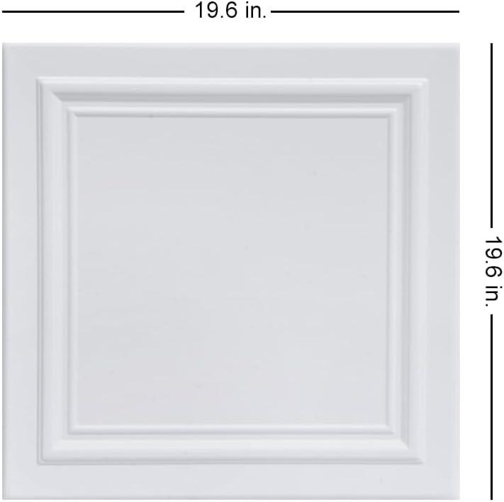 Line Art 1.6 ft. x 1.6 ft. Polystyrene Glue-up Ceiling Tile