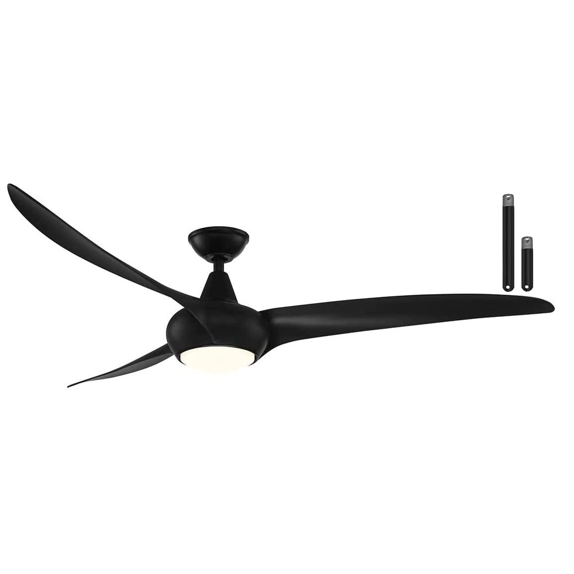 65" Minka Aire Modern Indoor Ceiling Fan LED Light Remote Control Coal for Living Room Kitchen Bedroom Family Dining House Office
