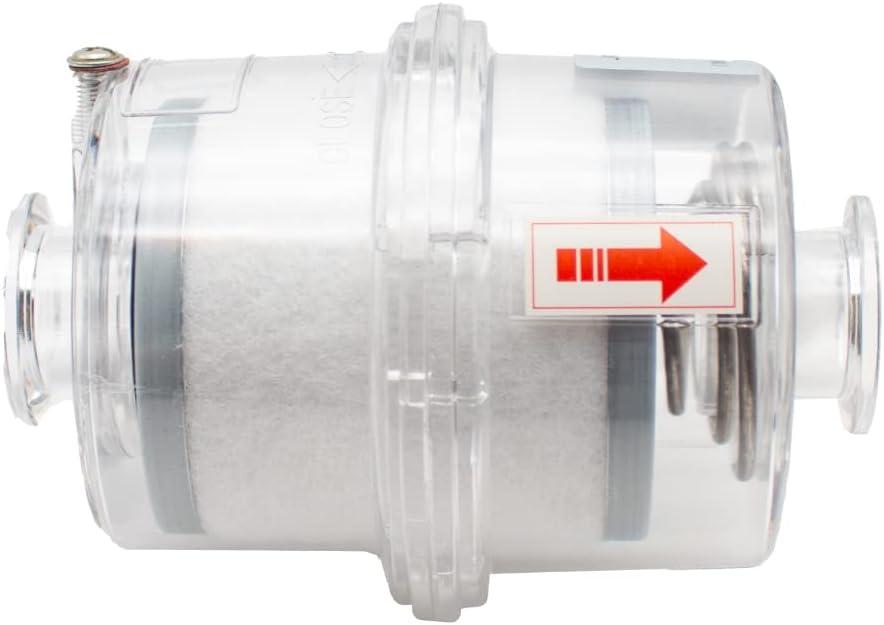 Clear Plastic Oil Mist Filter for Vacuum Pump KF25 Interface