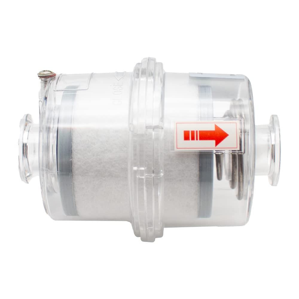 Clear Plastic Oil Mist Filter for Vacuum Pump KF25 Interface