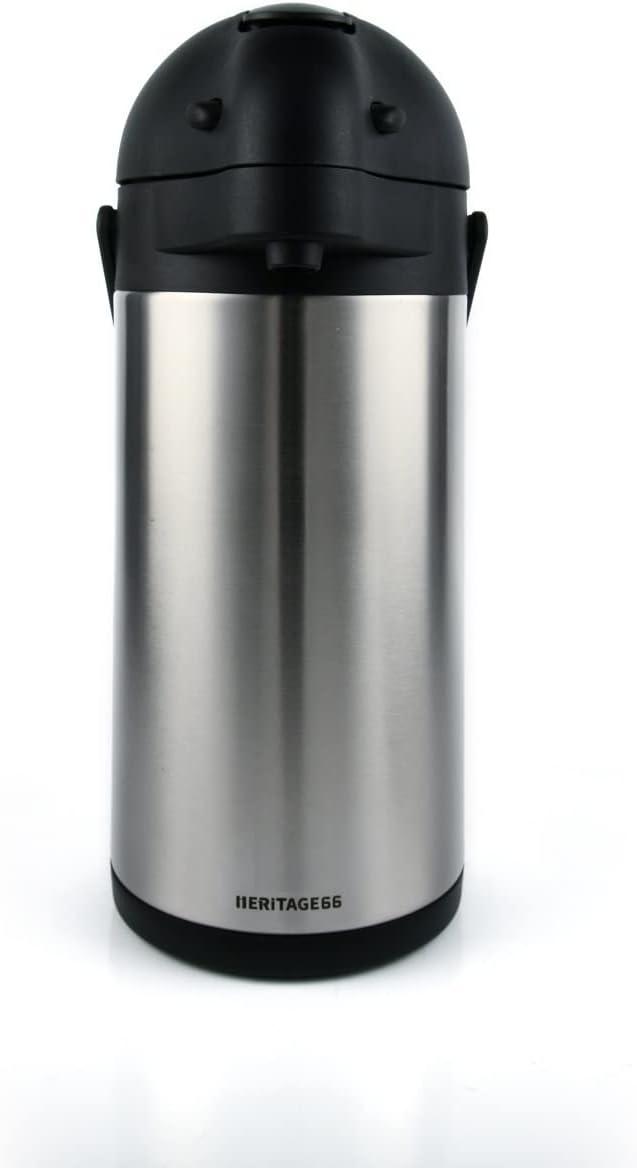 Stack man Thermal Coffee Carafe -Triple Wall Vacuum Insulated Flask- Thermos Keeping Beverages Hot For 12 Hours /24 Hours Cold Tea, Water, And Coffee Dispenser (3 Liter / 101 Oz) | Wayfair