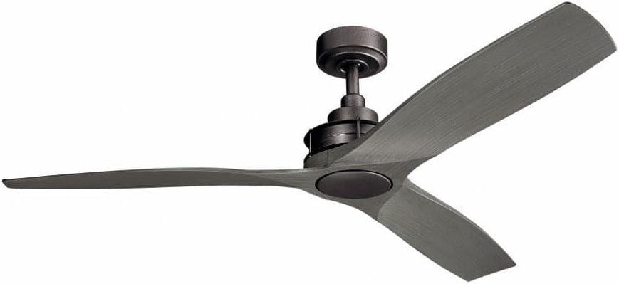 Ried 56" Anvil Iron Ceiling Fan with Driftwood Blades