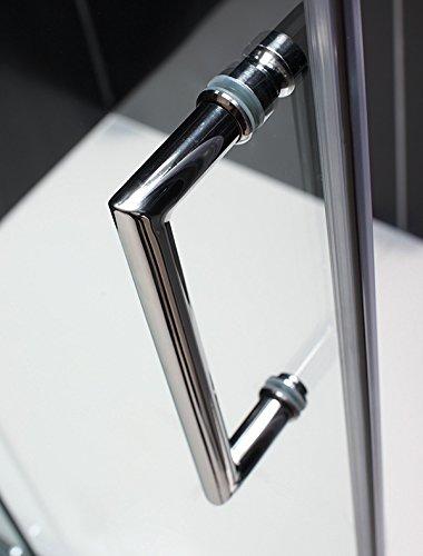 Unidoor Plus Frameless Clear Glass Hinged Shower Enclosure with Distressed Bronze Finish