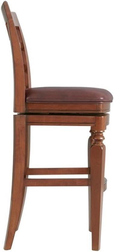 Napa Solid Rubber Wood Counter Height Swivel Stool With Back