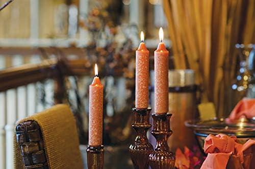 Rust Beeswax Enhanced 9-Inch Unscented Taper Candles, Set of 4