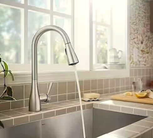 Stainless Steel Single Handle Pull-Down Kitchen Faucet