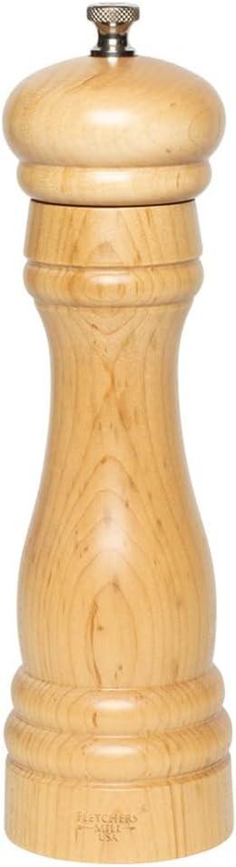 Maple Wood 8-Inch Pepper Mill with Stainless Steel Mechanism