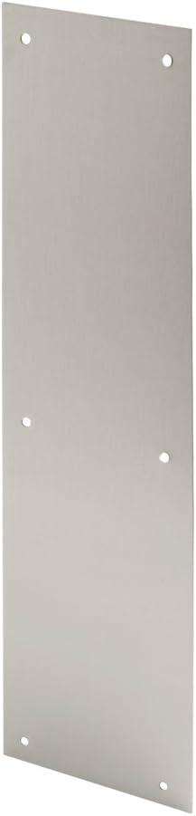 Prime-Line Door Push Plate, 4 in. x 16 in., Stainless (Single Pack)