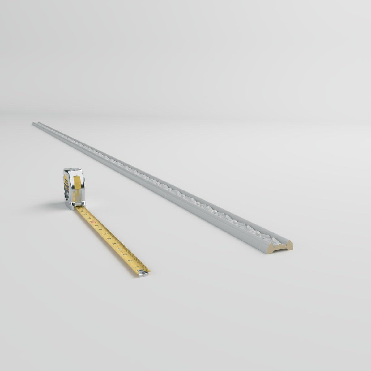 Ekena Millwork 1 7/8"H x 5/8"P x 94 1/2"L, (2 5/8" Repeat), Flower Chair Rail (Set of 8)