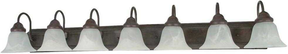Nuvo 60-292 - Ballerina - 7 Light - 48" - Vanity - w/ Alabaster Glass Bell Shades